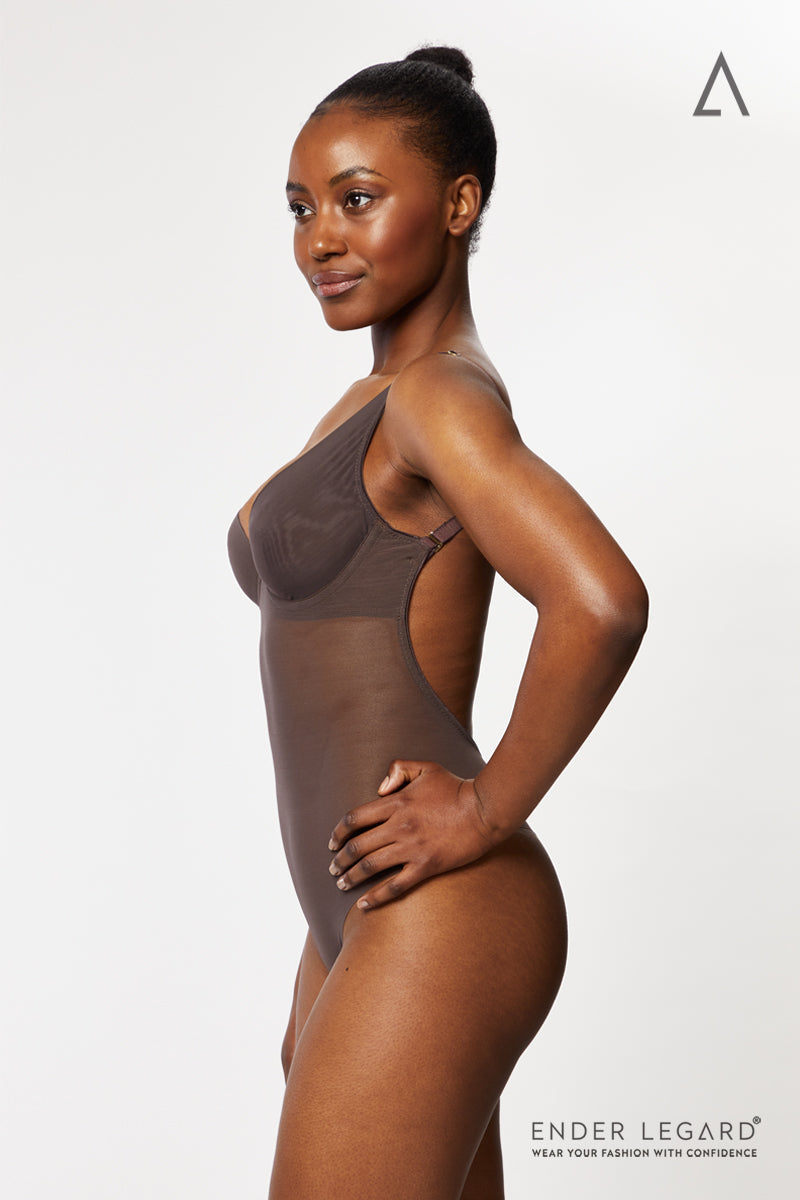 Seamless Backless Shapewear with Underwired High Apex Plunge Bra (JONI)
